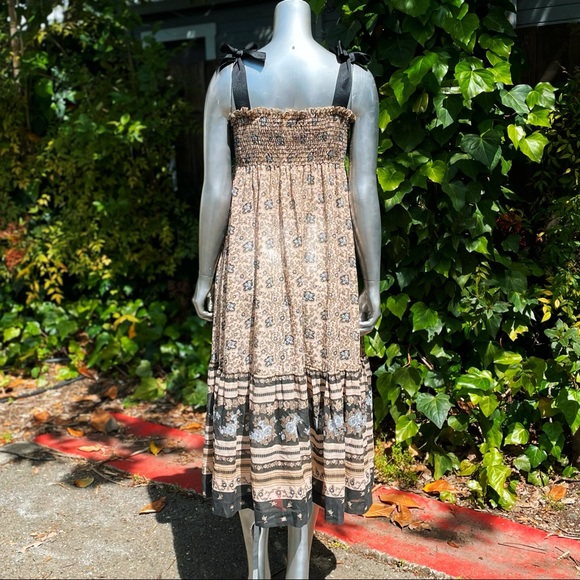 1970s Arjon California Gauzy Floral Peasant Dress - Picture 4 of 8